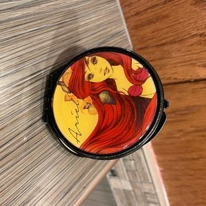 Vintage Disney Ariel mermaid cosmetic compact double mirror